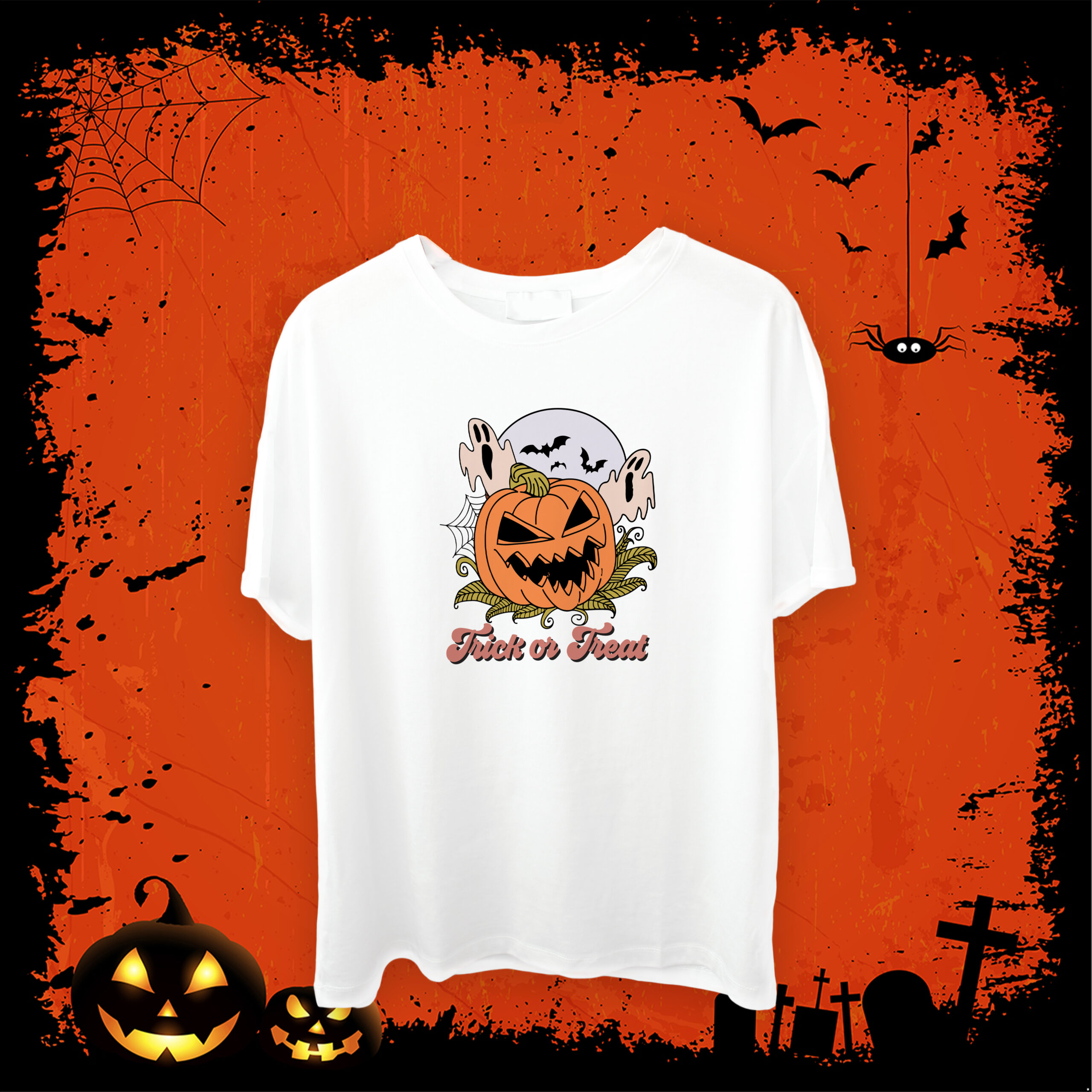 Shirt Donna Trick or treat personalizzata logigadget