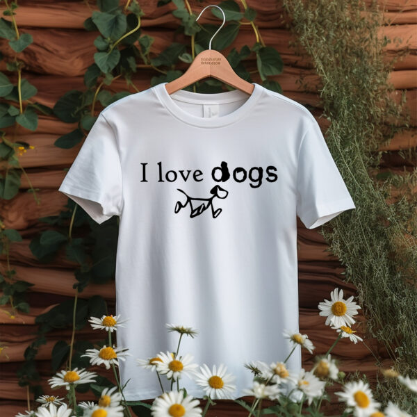 shirt io amo i cani logigadget