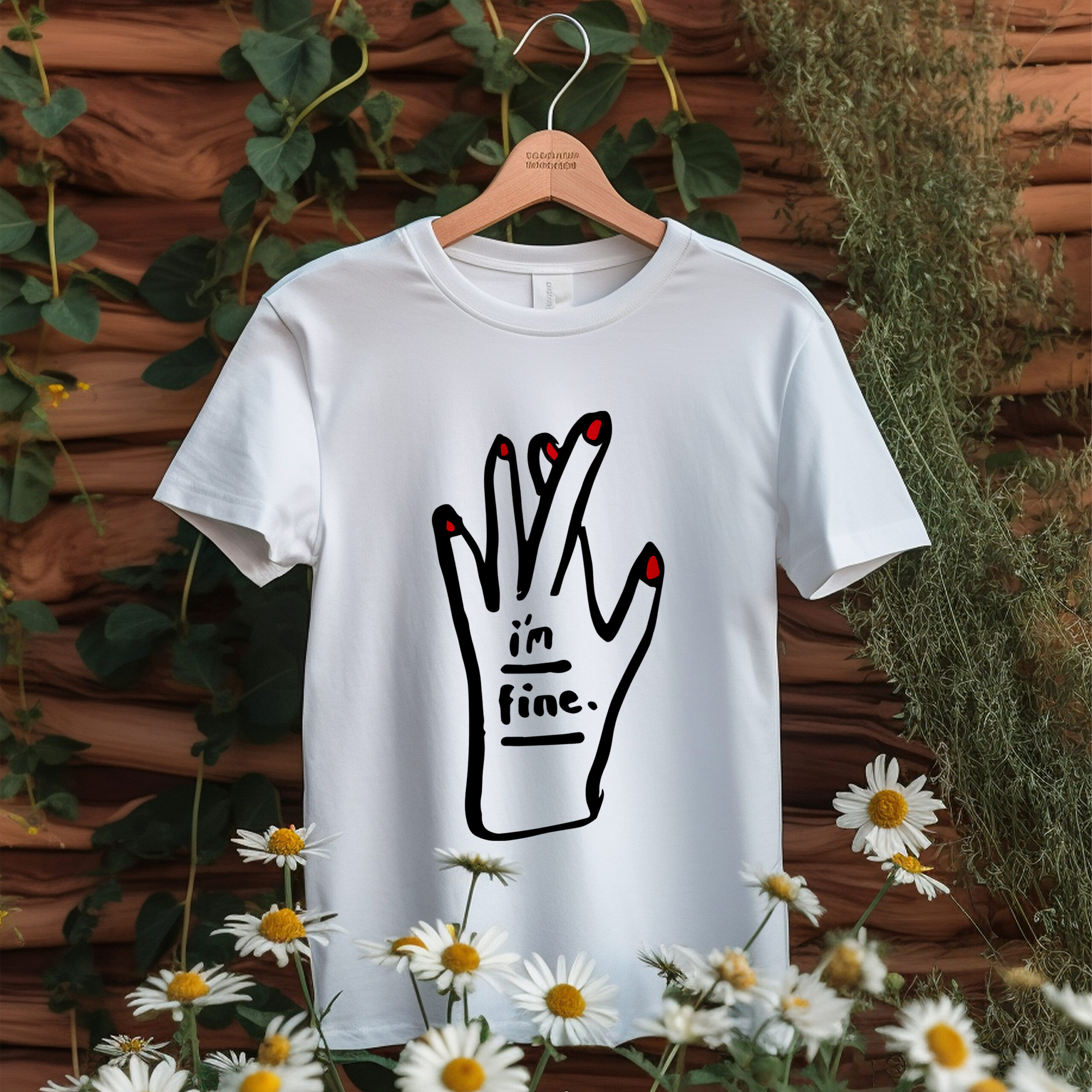 shirt donna personalizzata i'm fine logigadget